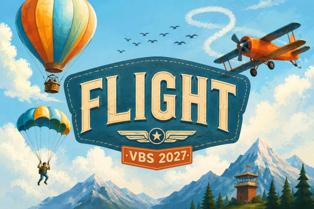 Flight-themed printable VBS decorations for churches