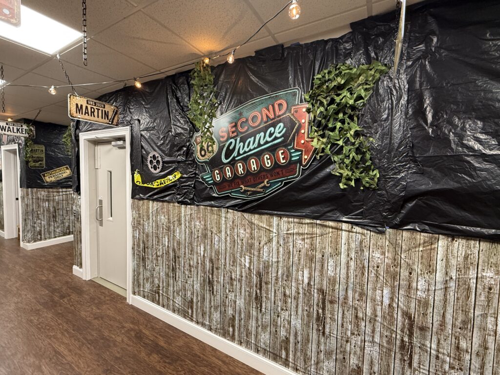 Junkyard Redemption VBS hallway decorations at Macedonia Baptist Church