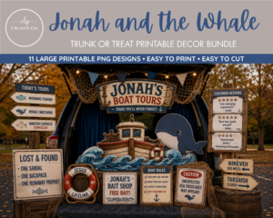 Trunk or Treat Jonah and the Whale Digital Download Bundle